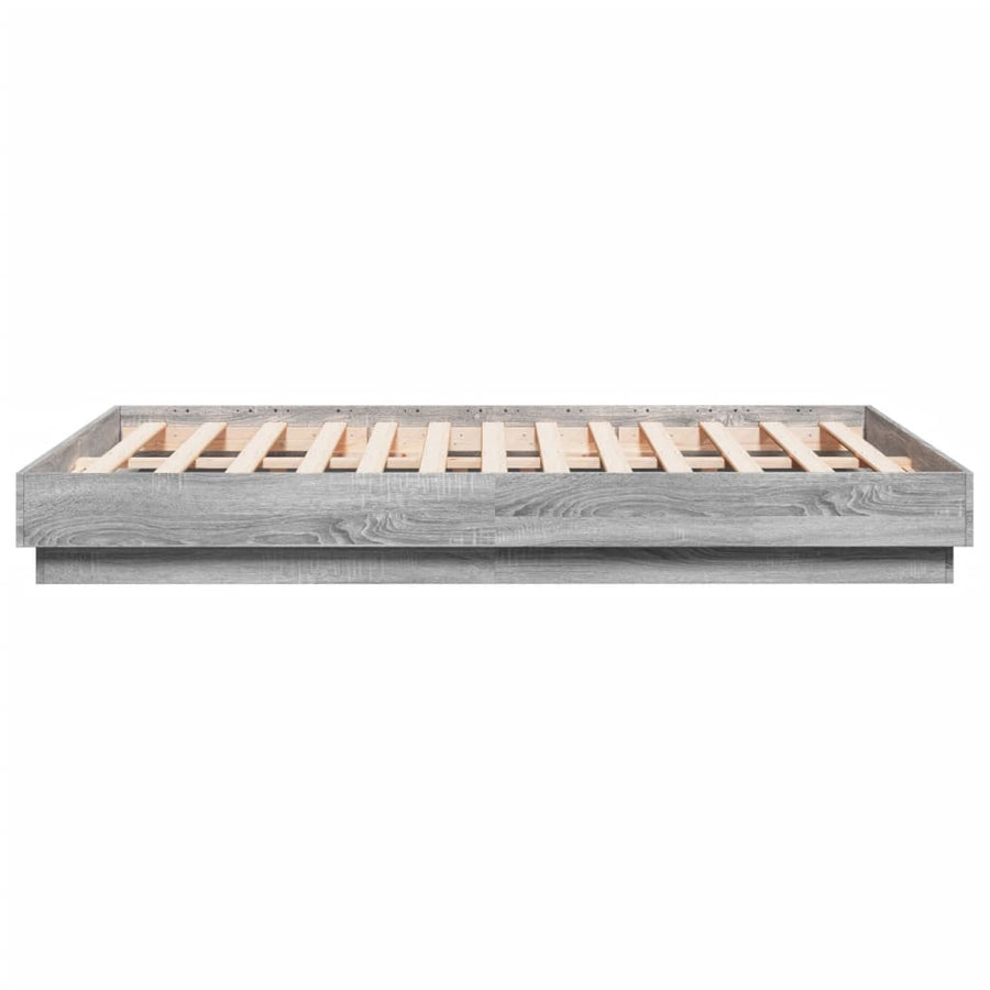 Bedframe bewerkt hout grijs sonoma eikenkleurig 120x190 cm