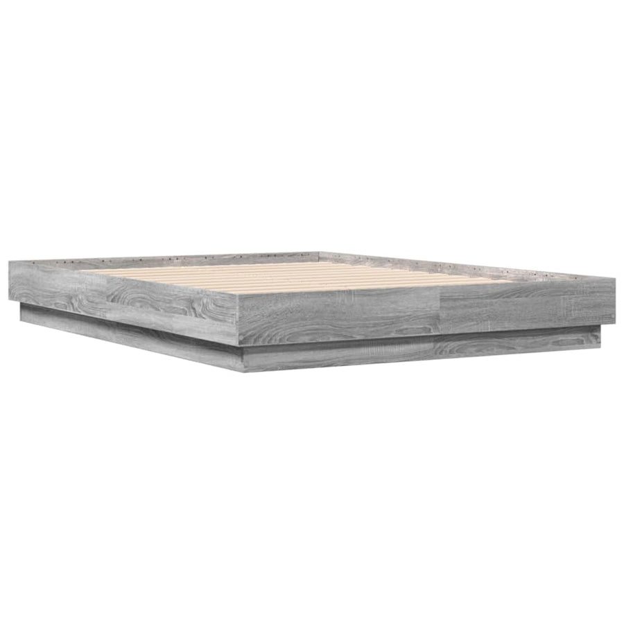 Bedframe bewerkt hout grijs sonoma eikenkleurig 120x190 cm