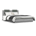 Bedframe 140x200 cm grijs sonoma bewerkt hout