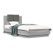 Bedframe 100x200 cm grijs sonoma bewerkt hout