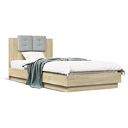 Bedframe 100x200 cm bewerkt hout sonoma eiken
