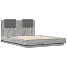 Bedframe met hoofdeinde grijs sonoma eiken 120x190 cm