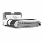 Bedframe 120x190 cm grijs sonoma eiken met hoofdeinde