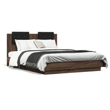 Bedframe met hoofdeinde bruin eikenkleurig 120x190 cm