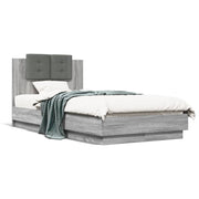 Bedframe 75x190 cm grijs sonoma bewerkt hout