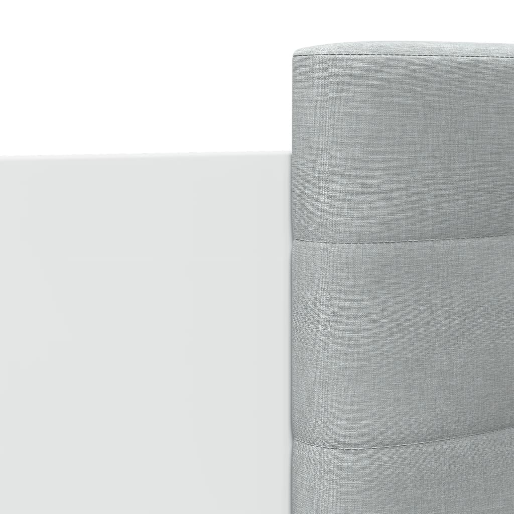 Bedframe met hoofdbord en LED-verlichting wit 140x200 cm