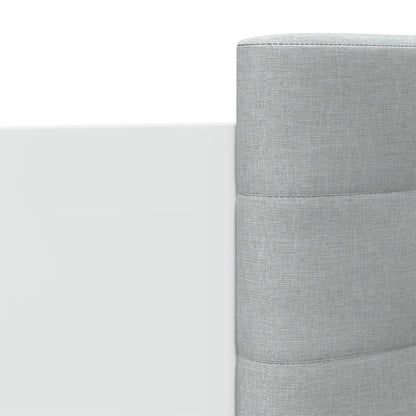 Bedframe met hoofdbord en LED-verlichting wit 140x200 cm