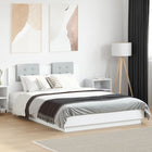 Bedframe 140x200 cm wit met LED hoofdbord