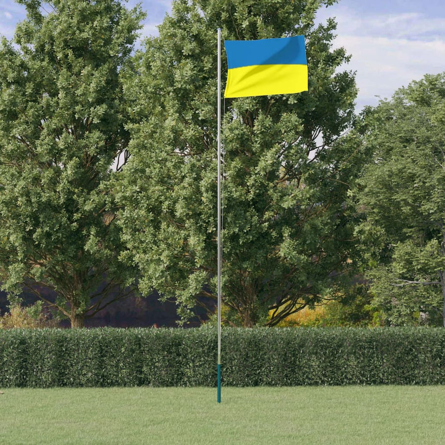 Vlag met vlaggenmast Oekraïne 6,23 m aluminium Sectioneel ukraine