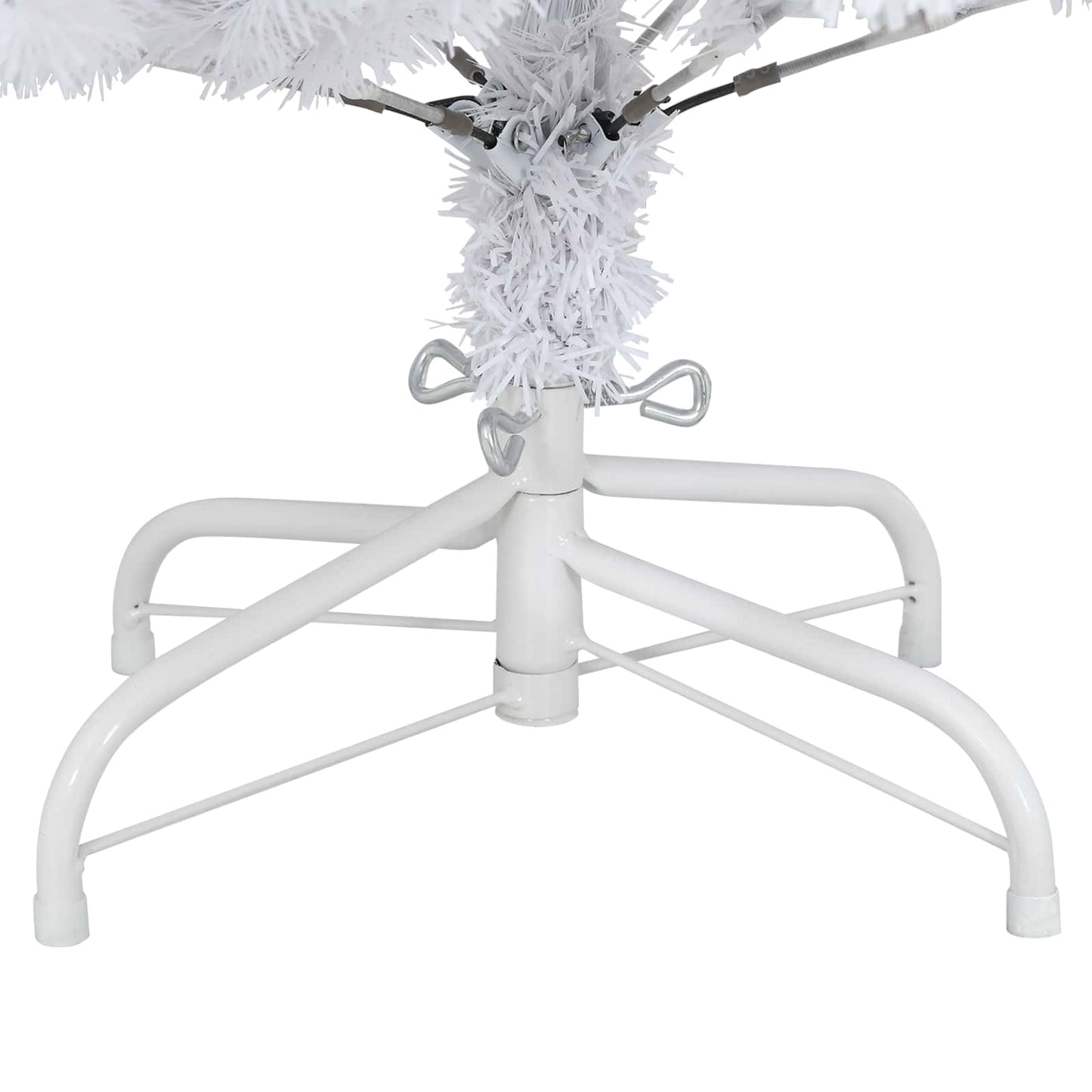 Kunstkerstboom Met 150 Led Pvc En Metaal Wit 120 cm Met LED's