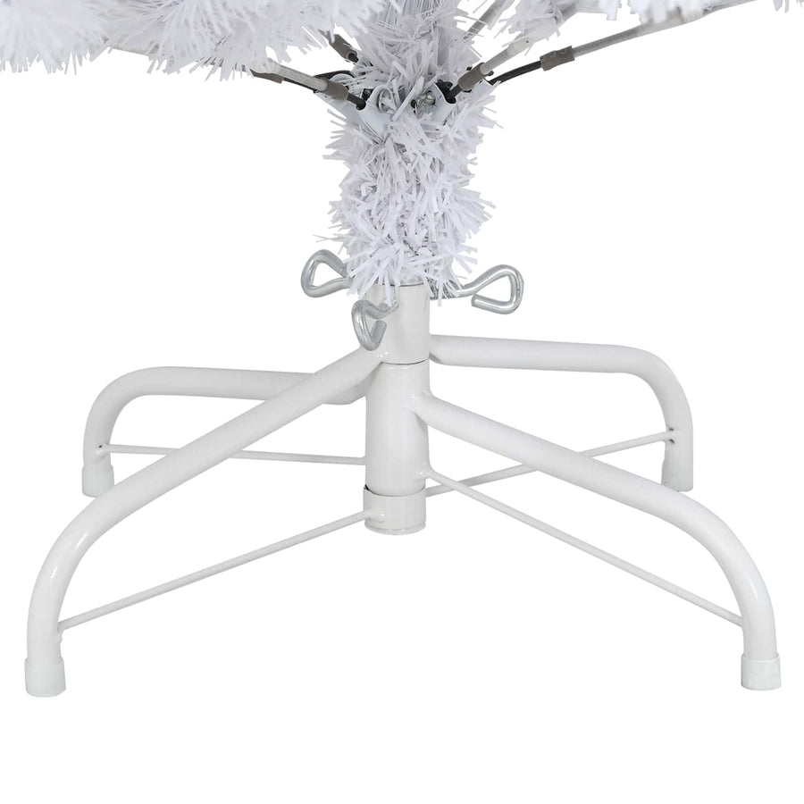 Kunstkerstboom Met 150 Led Pvc En Metaal Wit 120 cm Met LED's