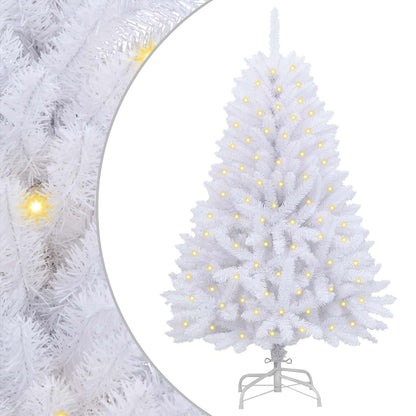 Kunstkerstboom Met 150 Led Pvc En Metaal Wit 150 cm Met LED's