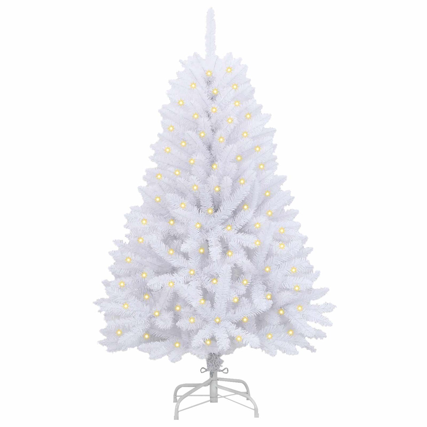 Kunstkerstboom Met 150 Led Pvc En Metaal Wit 150 cm Met LED's