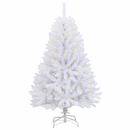 Kunstkerstboom Met 150 Led Pvc En Metaal Wit 150 cm Met LED's