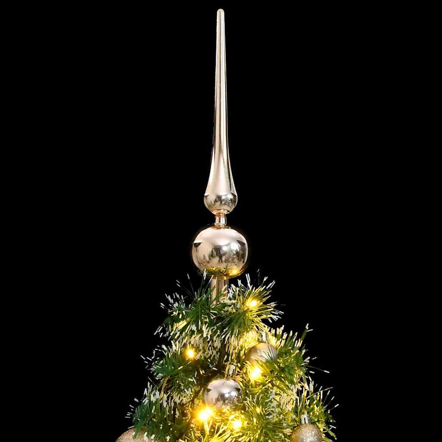 Kunstkerstboom Met 150 Led's Kerstballen En Sneeuw 1