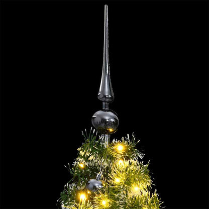 Kunstkerstboom Met Scharnieren 150 Led's En Kerstballen 150 cm Groen