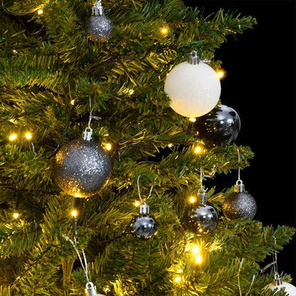 Kunstkerstboom Met Scharnieren 150 Led's En Kerstballen 150 cm Groen