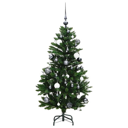 Kunstkerstboom Met Scharnieren 150 Led's En Kerstballen 150 cm Groen