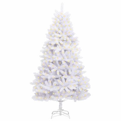 Kunstkerstboom Met 300 Led Pvc En Metaal Wit 180 cm Met LED's