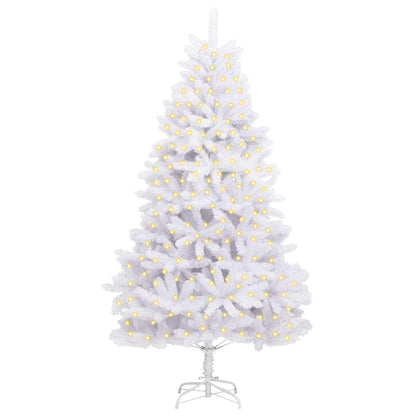 Kunstkerstboom Met 300 Led Pvc En Metaal Wit 210 cm Met LED's