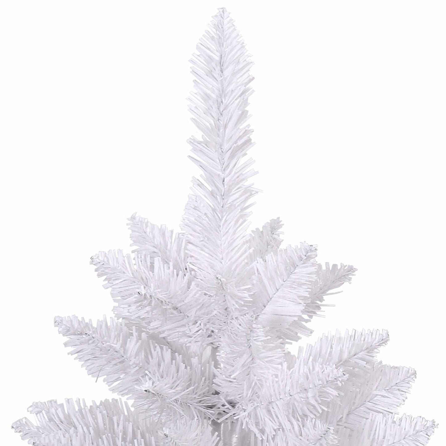 Kunstkerstboom Met 300 Led Pvc En Metaal Wit 240 cm Met LED's