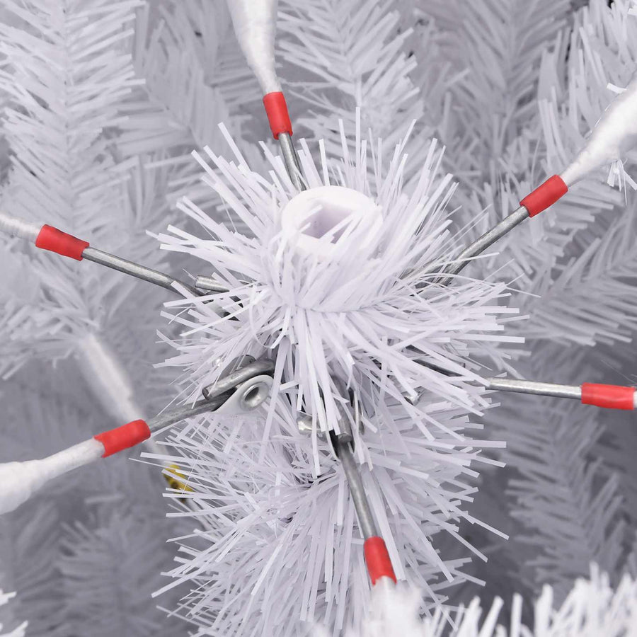 Kunstkerstboom Met 300 Led Pvc En Metaal Wit 300 cm Met LED's