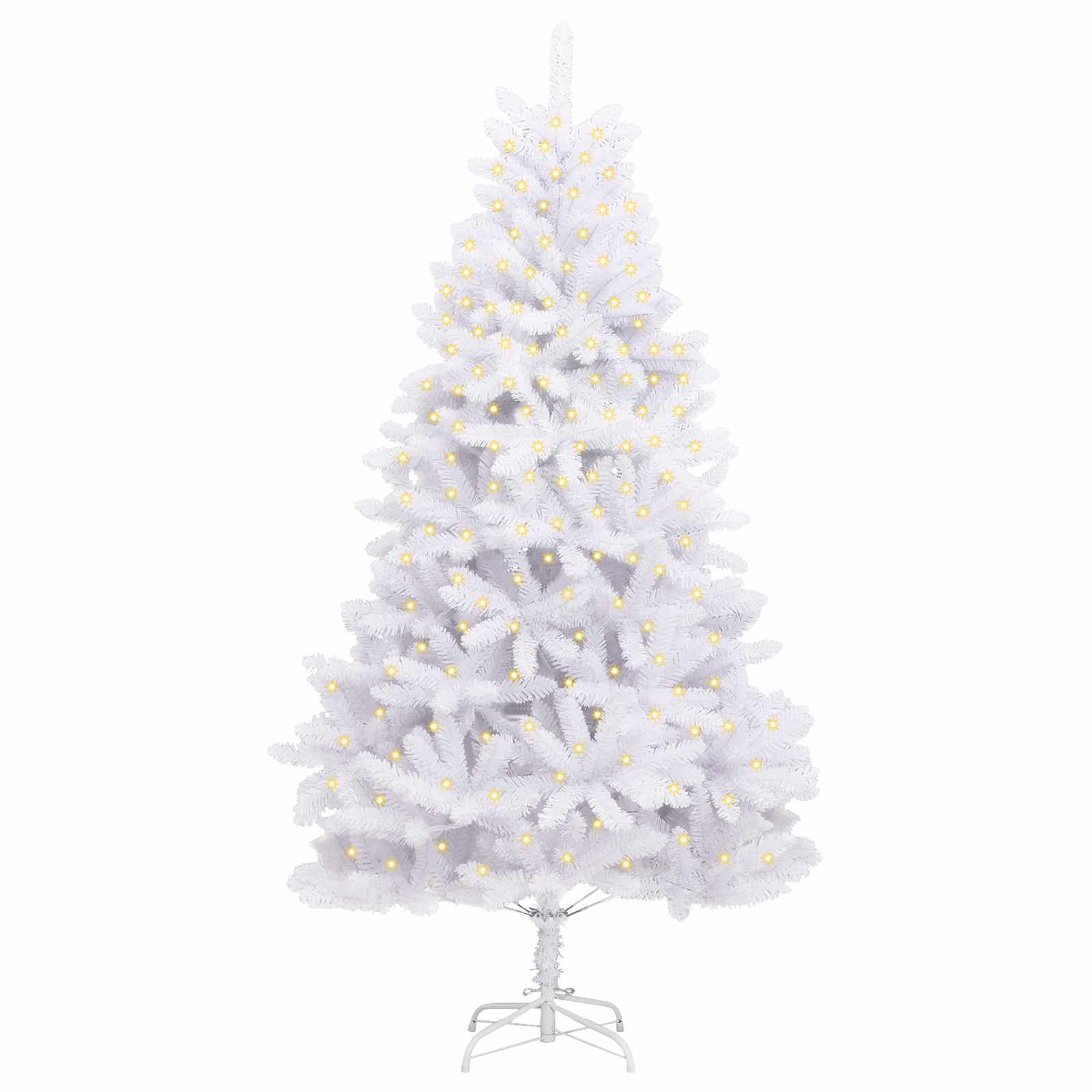Kunstkerstboom Met 300 Led Pvc En Metaal Wit 300 cm Met LED's