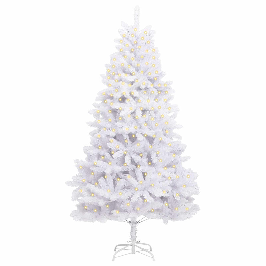 Kunstkerstboom Met 300 Led Pvc En Metaal Wit 300 cm Met LED's