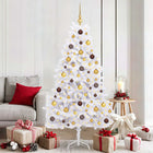 Kunstkerstboom wit 180 cm PVC metaal