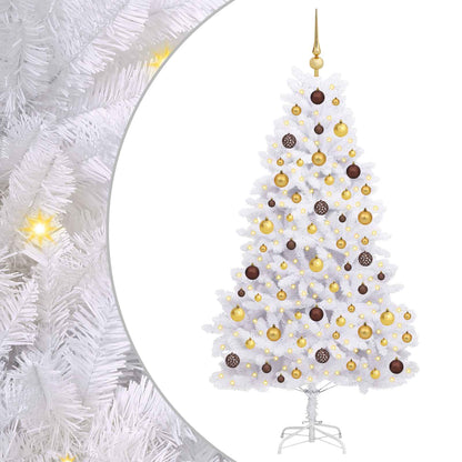 Kunstkerstboom Wit 90 x 90 x 180 cm PVC en Metaal