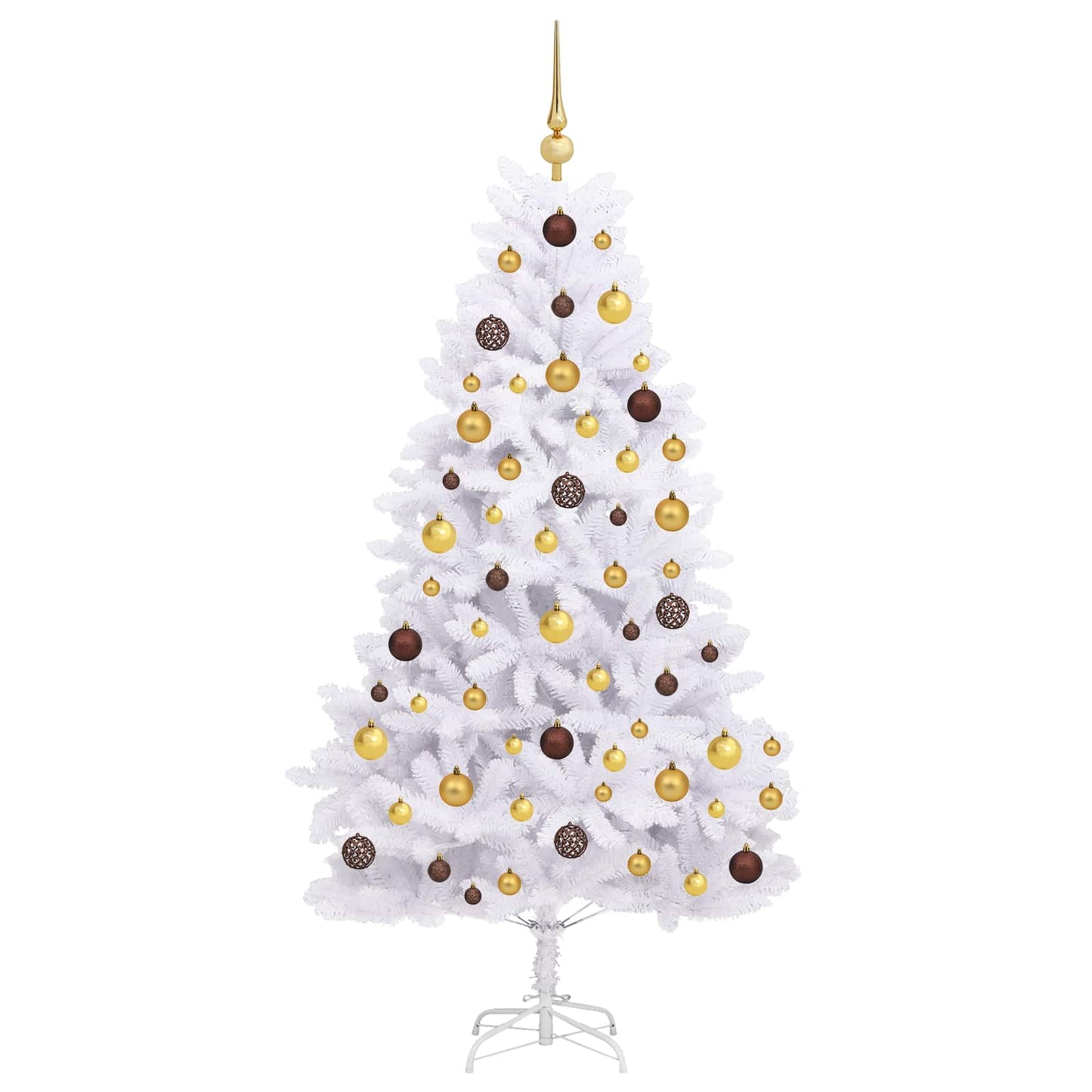 Kunstkerstboom Wit 90 x 90 x 180 cm PVC en Metaal
