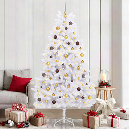 Kunstkerstboom Wit 106 x 106 x 210 cm PVC en Metaal