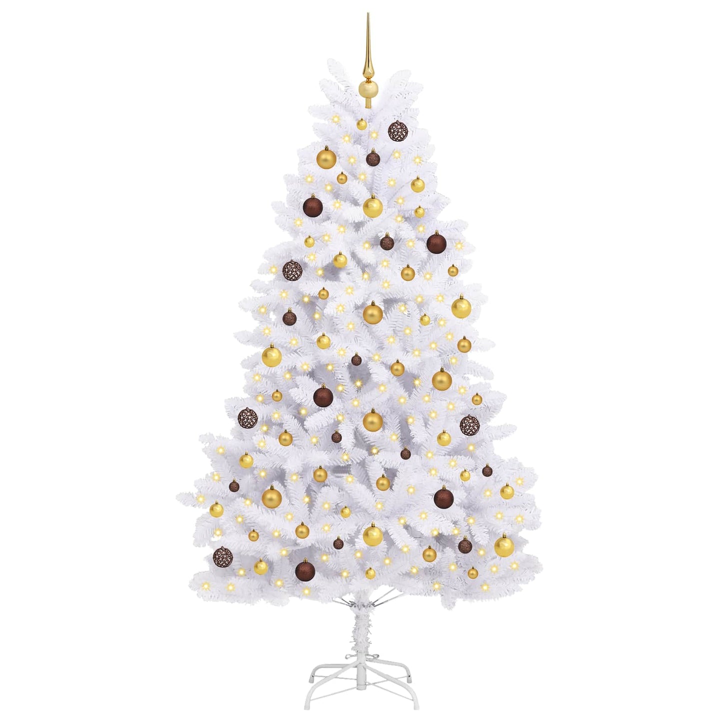 Kunstkerstboom Wit 106 x 106 x 210 cm PVC en Metaal