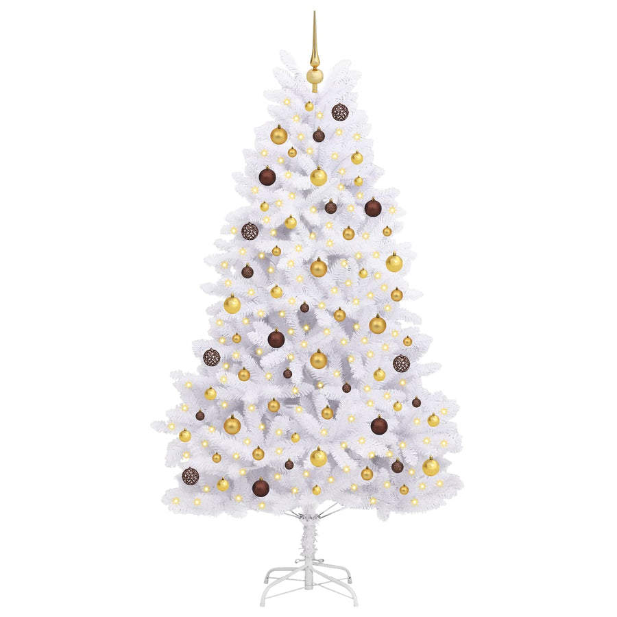 Kunstkerstboom Wit 106 x 106 x 210 cm PVC en Metaal