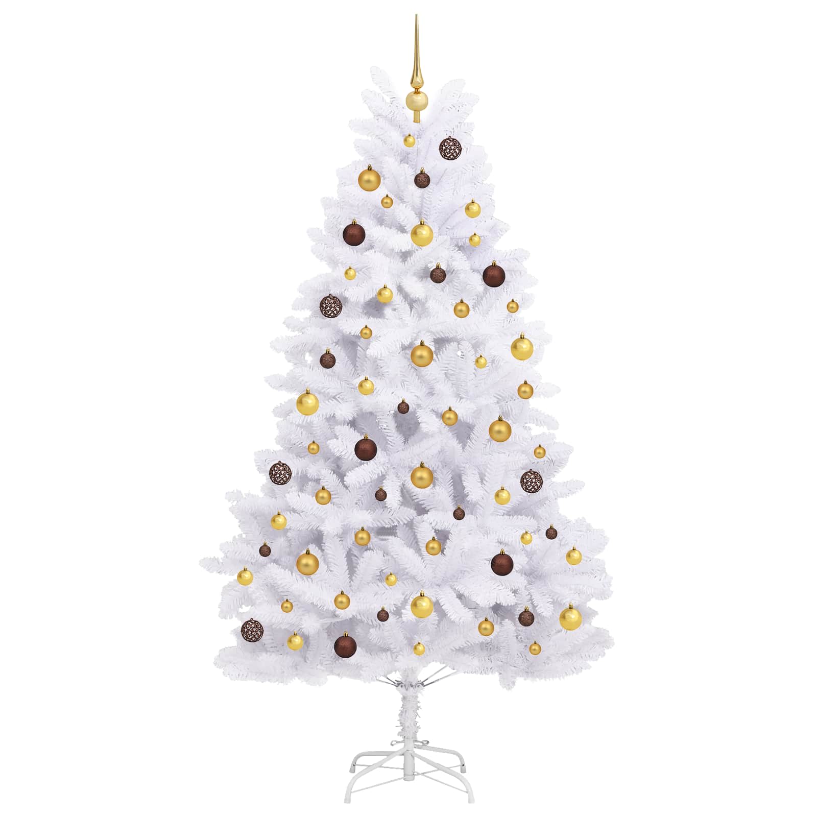 Kunstkerstboom Wit 106 x 106 x 210 cm PVC en Metaal