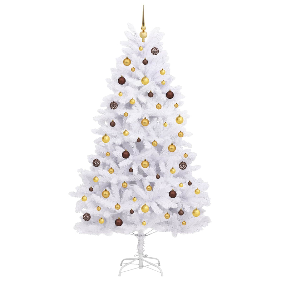 Kunstkerstboom Wit 106 x 106 x 210 cm PVC en Metaal
