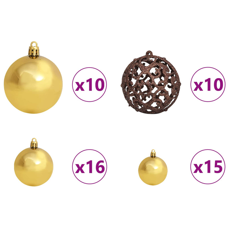 Kunstkerstboom Wit 106 x 106 x 210 cm PVC en Metaal