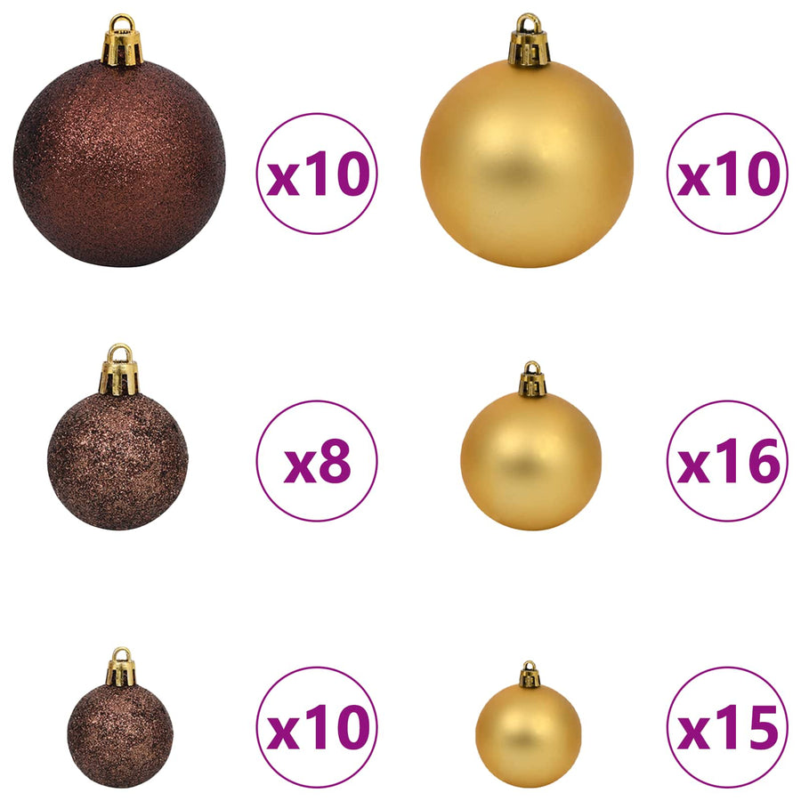 Kunstkerstboom Wit 120 x 120 x 240 cm PVC en Metaal