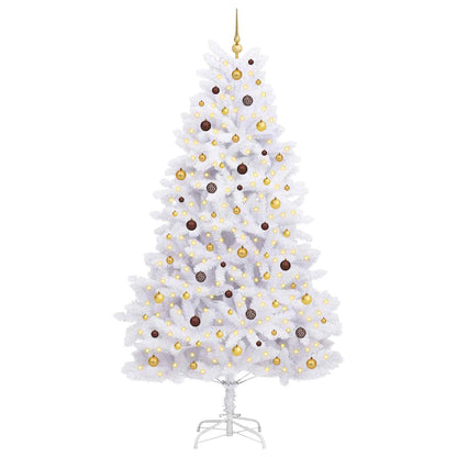 Kunstkerstboom Wit 128 x 128 x 270 cm PVC en Metaal