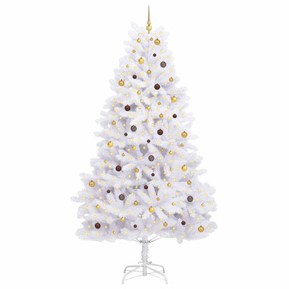 Kunstkerstboom Wit 138 x 138 x 300 cm PVC en Metaal