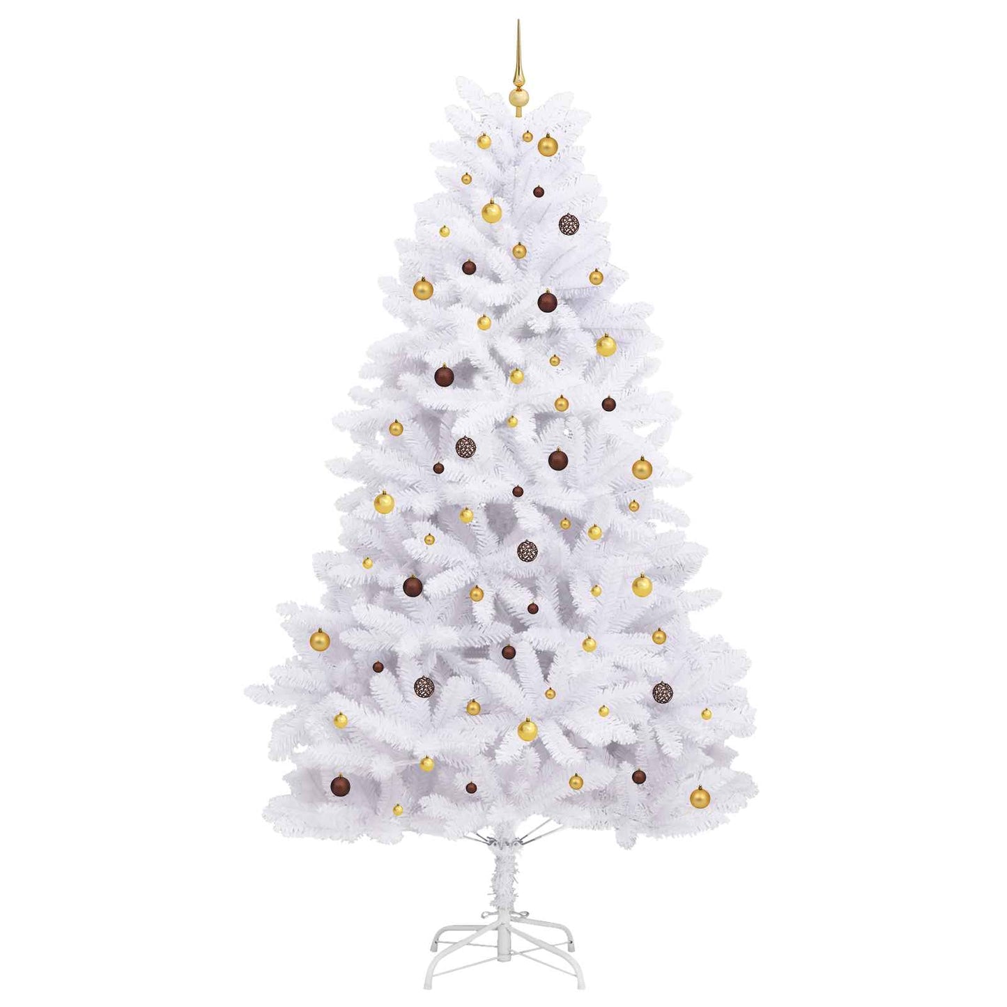 Kunstkerstboom Wit 138 x 138 x 300 cm PVC en Metaal