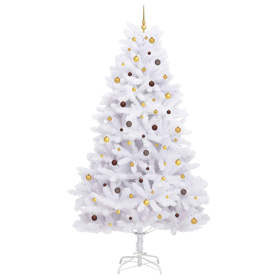 Kunstkerstboom Wit 138 x 138 x 300 cm PVC en Metaal