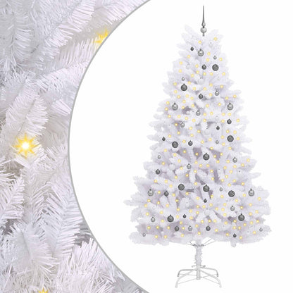 Kunstkerstboom Wit 128 x 128 x 270 cm PVC en Metaal