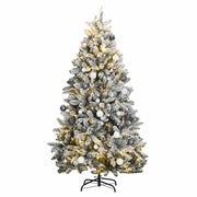 Kunstkerstboom 240 cm 300 LED's met kerstballen