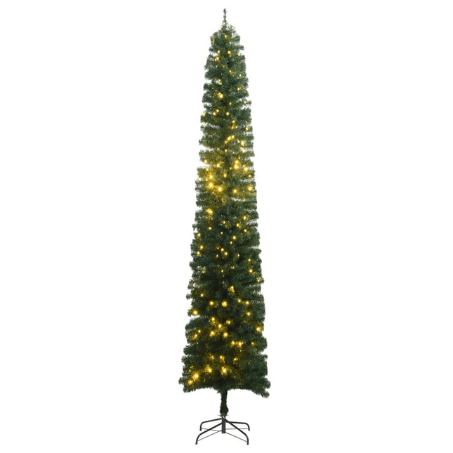 Kerstboom Smal 300 Led's Groen 270 cm Met LED's