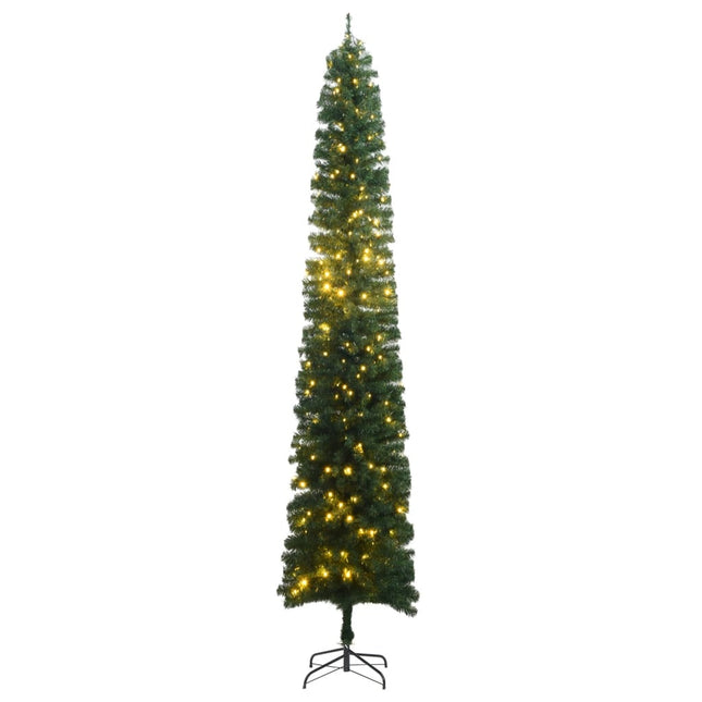 Kerstboom Smal 300 Led's Groen 300 cm Met LED's