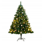 Kunstkerstboom Met Scharnieren 50 Led's En Kerstballen 150 cm met LED's en goudkleurige ballen