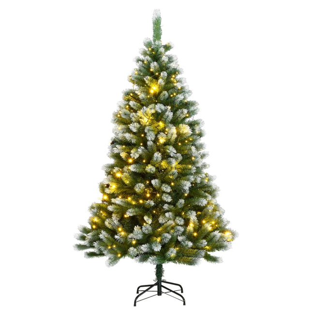 Kunstkerstboom Met Scharnieren 300 Led's En Sneeuw 180 cm Met LED's