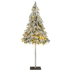 Kunstkerstboom Met 300 Led's En Sneeuw 210 cm Met LED's