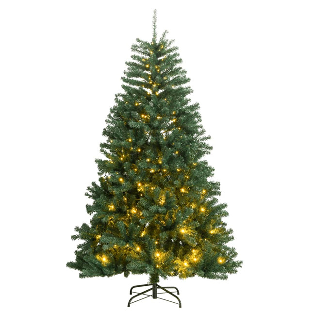 Kunstkerstboom Met Scharnieren 300 Led's Groen 180 cm Met LED's